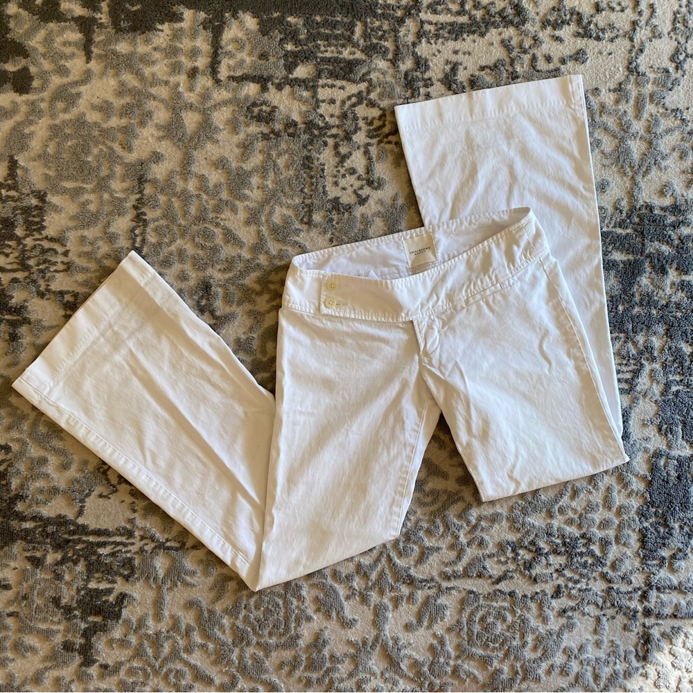 Y2K Abercrombie & Fitch low rise flare leg white jeans - Picture 4 of 14